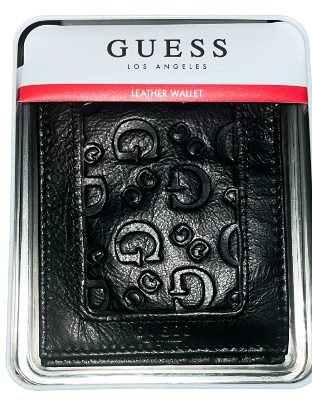 GUESS Black Embossed Leather Men's Wallet. NWT. Great Condition.